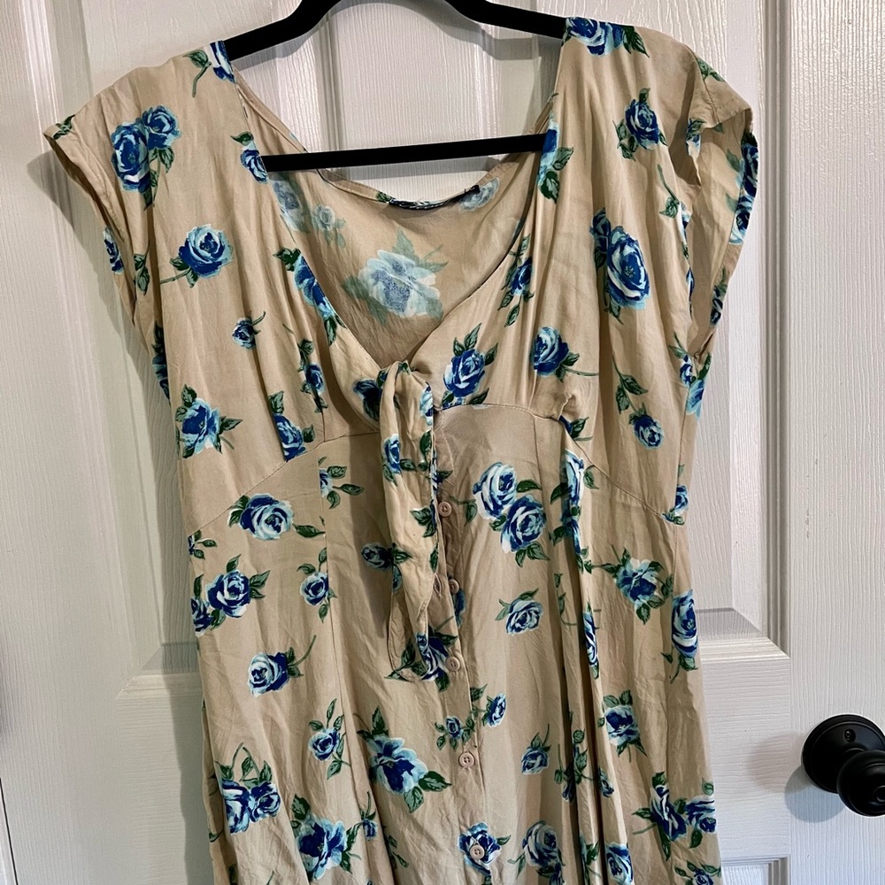 Motel Floral Print Mini Dress